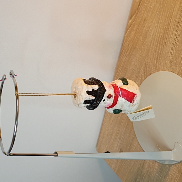 Teena Flanner Folk Art Primitive Snowman Ornament New With Tag - Picture 3 of 6